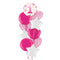 1st Birthday Girl Pink Polka Dot Balloon Bouquet