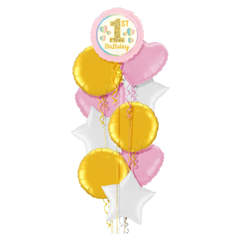 1st Birthday Pink Balloon Bouquet