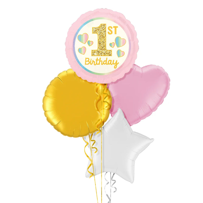 1st Birthday Pink Balloon Bouquet