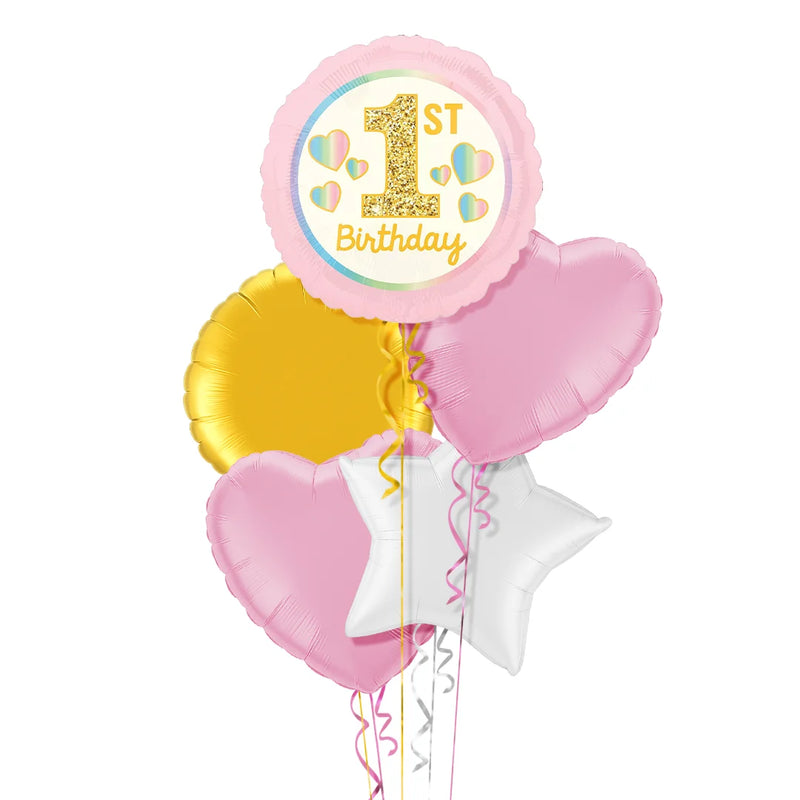 1st Birthday Pink Balloon Bouquet