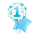 1st Birthday Blue Polka Dot Balloon Bouquet
