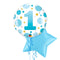 1st Birthday Blue Polka Dot Balloon Bouquet