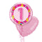 1st Birthday Teddy Bears Pink Balloon Bouquet