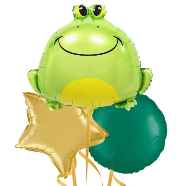 Ribbit Ribbit Frog Foil Balloon Bouquet