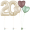 Cream 20th Birthday Balloon Bouquet Set