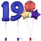 Royal Blue 19th Birthday Balloon Bouquet Set