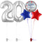 Silver 20th Birthday Balloon Bouquet Set