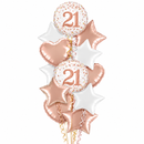 Happy 21st Birthday Rose Gold Balloon Bouquet