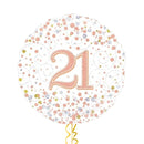Happy 21st Birthday Rose Gold Balloon Bouquet