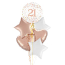 Happy 21st Birthday Rose Gold Balloon Bouquet