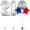 Silver 21st Birthday Balloon Bouquet Set