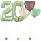 Olive Green 20th Birthday Balloon Bouquet Set
