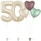 Cream 50th Birthday Balloon Bouquet Set