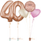 Rose Gold 40th Birthday Balloon Bouquet Set