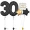 Bold Black 30th Birthday Balloon Bouquet Set