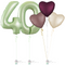 Olive Green 40th Birthday Balloon Bouquet Set