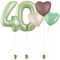 Olive Green 40th Birthday Balloon Bouquet Set