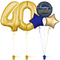 Gold 40th Birthday Balloon Bouquet Set