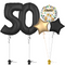 Bold Black 50th Birthday Balloon Bouquet Set