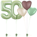 Olive Green 50th Birthday Balloon Bouquet Set