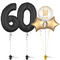 Bold Black 60th Birthday Balloon Bouquet Set