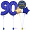 Royal Blue 90th Birthday Balloon Bouquet Set