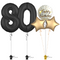 Bold Black 80th Birthday Balloon Bouquet Set