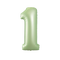 Olive Green Number Large Shape Balloon