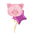 Cute Pink Piggy Balloon Bouquet