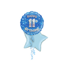 Happy Birthday 11th Blue Foil Balloon Bouquet