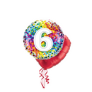 Happy 6th Birthday Confetti Balloon Bouquet