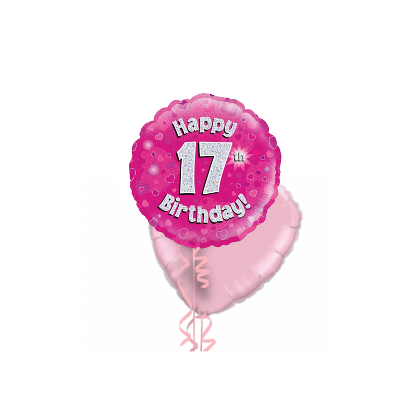 17th Birthday Pink Balloon Bouquet