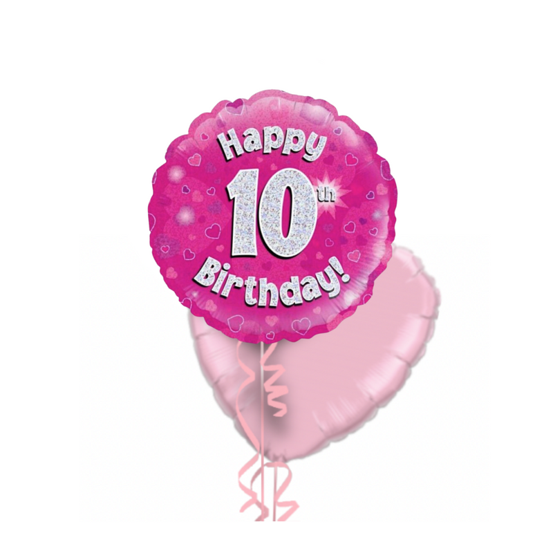 10th Birthday Pink Balloon Bouquet