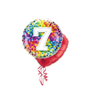 Happy 7th Birthday Confetti Balloon Bouquet