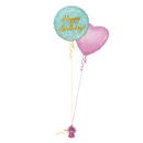 Blue and Gold Sparkles Happy Birthday Balloon Bouquet