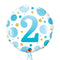 2nd Birthday Blue Dots Balloon Bouquet
