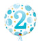 2nd Birthday Blue Dots Balloon Bouquet
