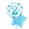 2nd Birthday Blue Dots Balloon Bouquet