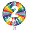 2nd Birthday Rainbow Balloon Bouquet