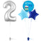 Silver 2nd Birthday Balloon Bouquet Set