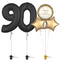 Bold Black 90th Birthday Balloon Bouquet Set