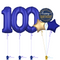 Royal Blue 100th Birthday Balloon Bouquet Set