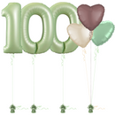 Olive Green 100th Birthday Balloon Bouquet Set