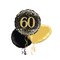 Happy 60th Birthday Black and Gold Balloon Bouquet