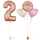 Rose Gold 2nd Birthday Balloon Bouquet Set