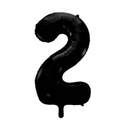 Black Number Large Shape Balloon