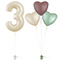 Cream 3rd Birthday Balloon Bouquet Set