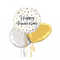 Gold Polka Dots Anniversary Balloon Bouquet