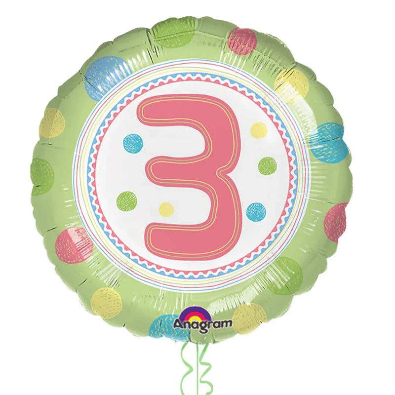 3rd Birthday Fairy Green Balloon Bouquet