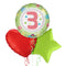 3rd Birthday Fairy Green Balloon Bouquet